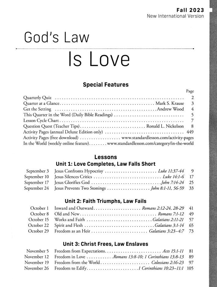 NIV Standard Lesson Commentary, Large Print Edition 2023-2024